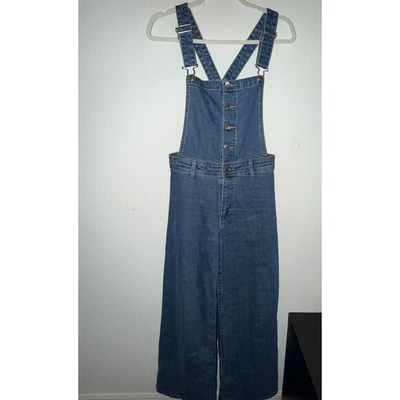 Universal Thread Pants - Women’s Denim Sailor Overalls Universal Thread Sz 6 Blue Wide Leg Adjust/ Straps